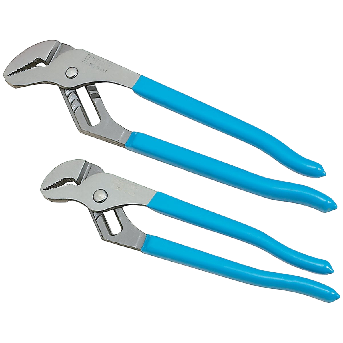Two groove joint pliers with blue dipped handles for versatile gripping in hand tools and home improvement collections