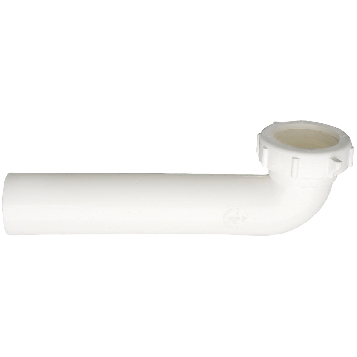 White plastic slip-joint waste arm for plumbing repairs in Drain Repair & Parts and Plumbing Accessories collections