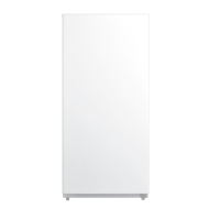 Tall white upright convertible freezer and refrigerator with a plain front door for home appliance use
