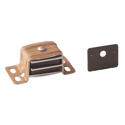 Wood grain magnetic catch with metal plate for cabinet hardware and furniture accessories under $50 collection