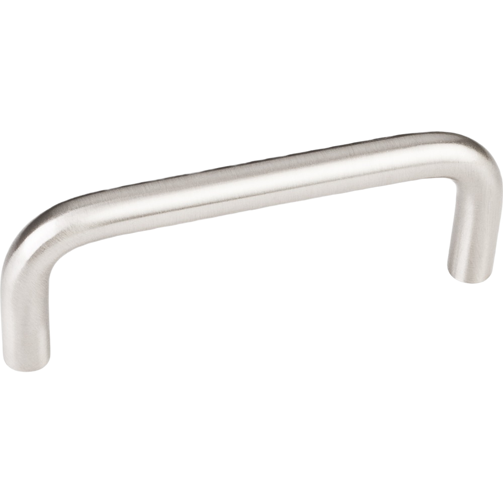 Satin nickel cabinet pull with 3-inch center to fit furniture hardware and home improvement projects