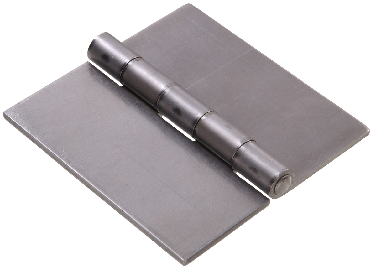 Hardware Essentials 4-1/2" Weldable Surface Hinge Square Corner Plain Steel, 5-Pack