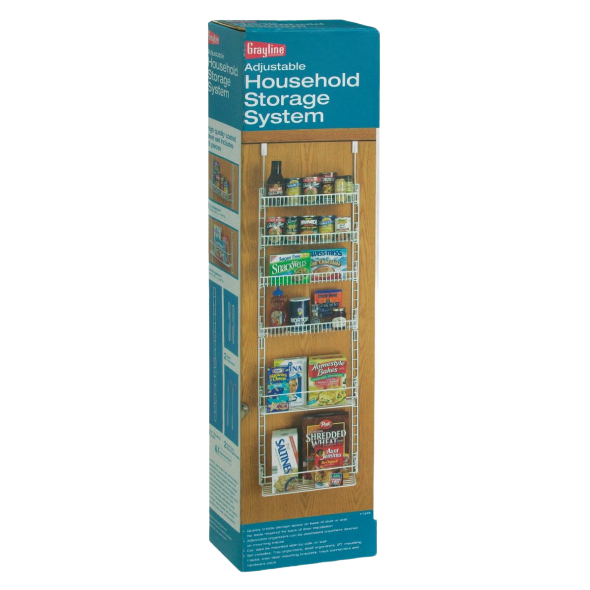 Tall packaging box for adjustable over-the-door gray wire household storage organizer in Kitchenware collection