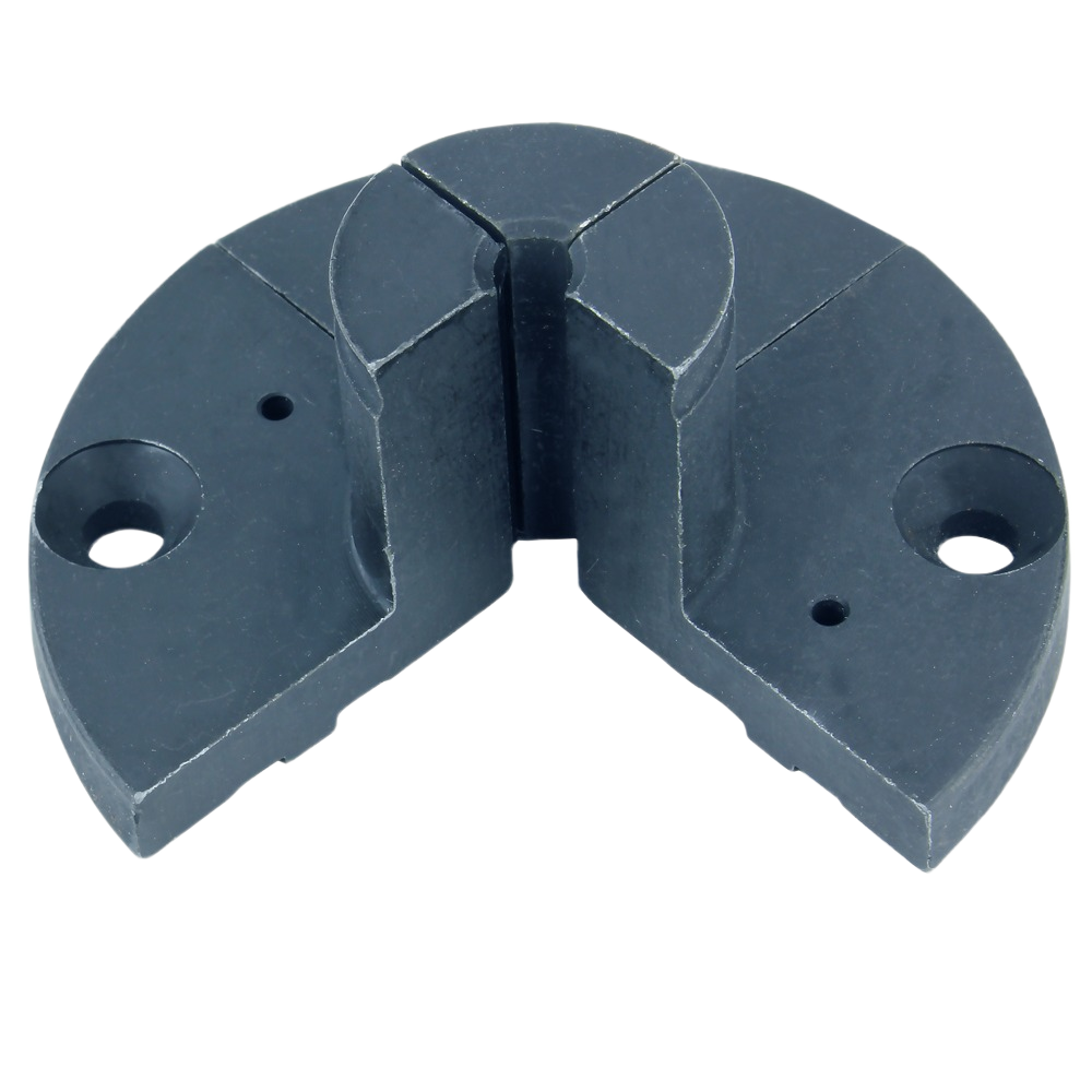 Smooth black spigot jaw designed for precision gripping in woodworking lathes and home improvement tool setups