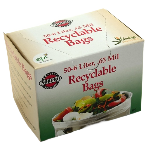 Box of Norpro recyclable kitchen bags for compost and waste in eco-friendly kitchenware under $50 collection