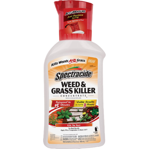 Bottle of Spectracide weed and grass killer concentrate with fast-acting formula for lawn care under $50 collection