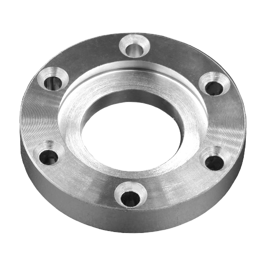 Machined metal 3-inch face plate ring with multiple mounting holes for tools and home improvement projects