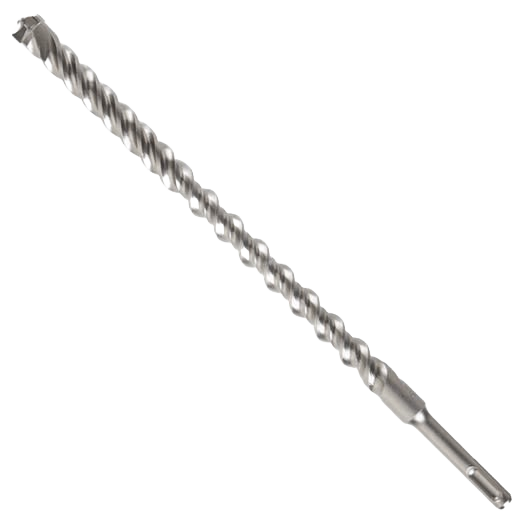 Silver SDS-plus rotary hammer drill bit with carbide tip for concrete drilling in power tool accessories collection