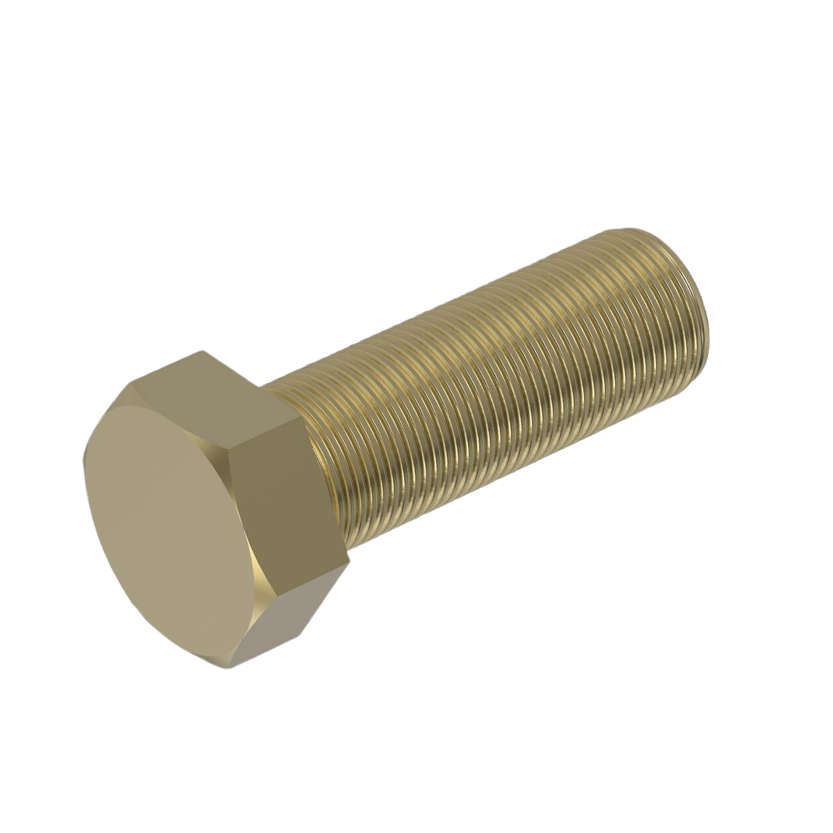 Hexagonal head screw with threaded brass metal shaft for home improvement and John Deere parts accessories collections