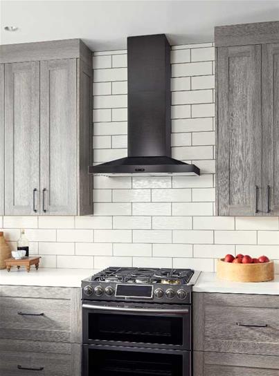 36" 500 CFM Black Stainless Steel Chimney Range Hood