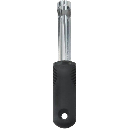 Stainless steel corer with black non-slip handle for easy fruit preparation in kitchenware and kitchen gadgets under $50