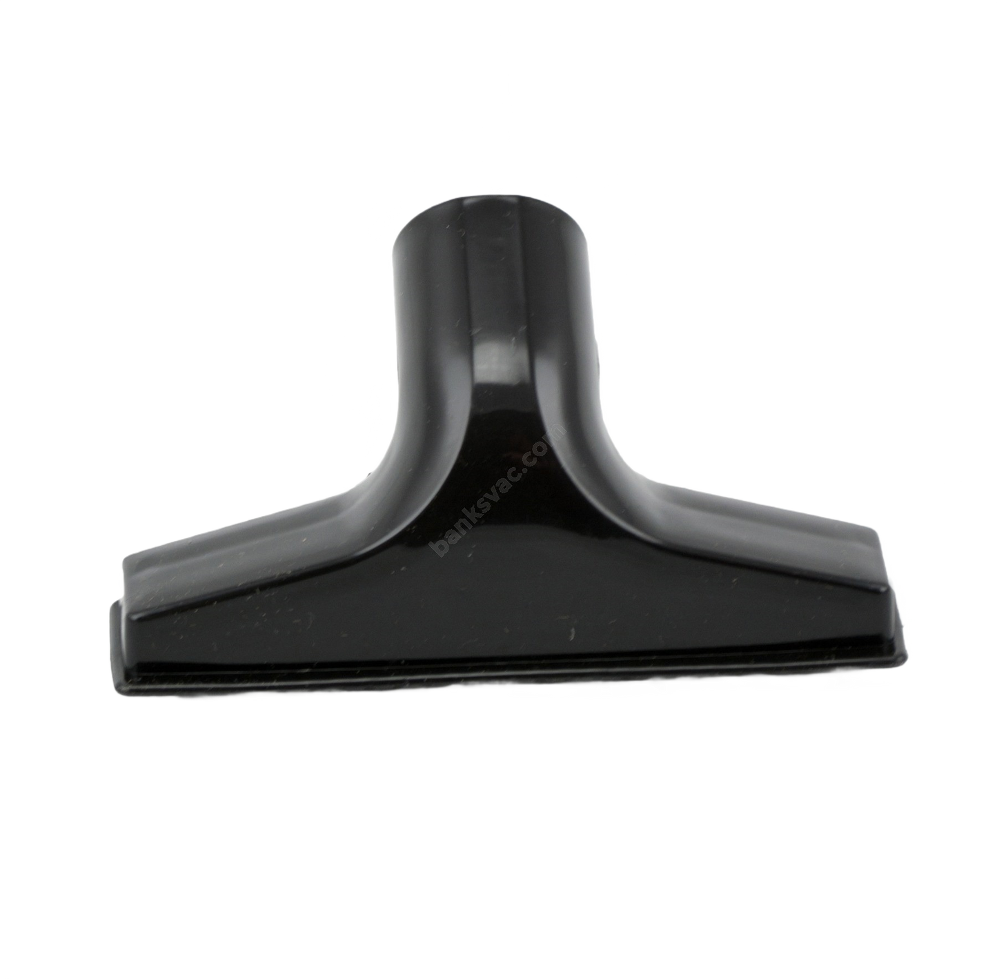 Black steel upholstery tool with brush strip nozzle for fabric cleaning in woodworking and dust collection tools