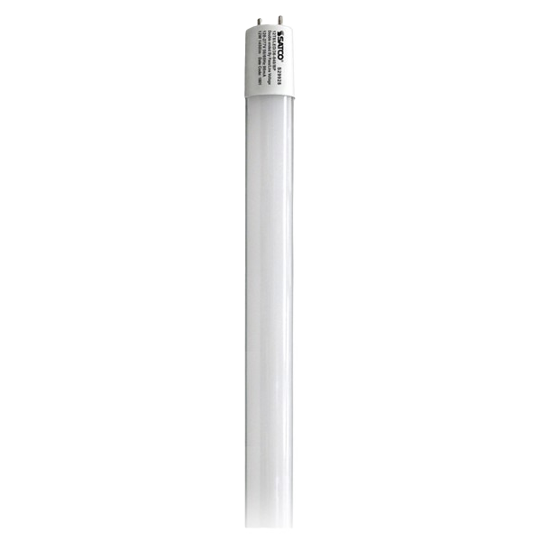 Energy-saving 12 watt T8 LED tube light with medium bi-pin base for lighting and electrical home improvement projects.