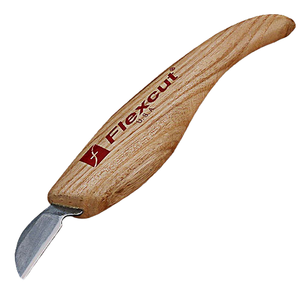 Short-bladed chip carving knife with wooden handle for detailed woodworking and carving tool collections under $50