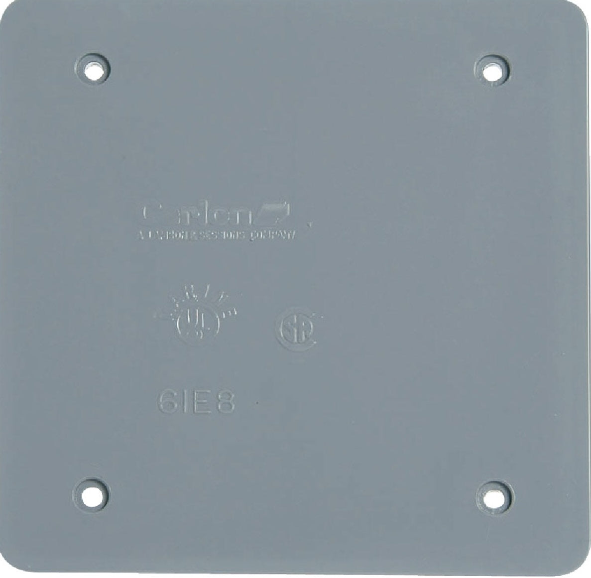 Gray durable blank cover for 2 gang electrical boxes with mounting screws, suitable for home improvement under $50 collections