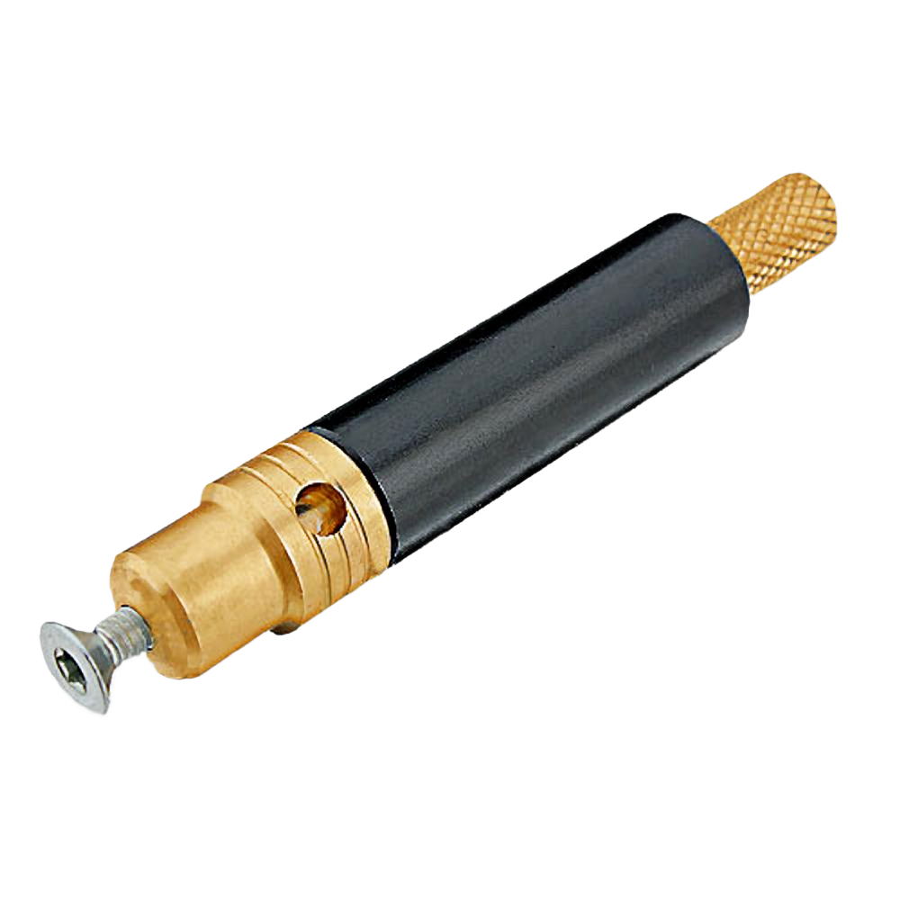 Compact cutter sharpening jig with brass and black components for precise woodworking tool maintenance under $100 collection