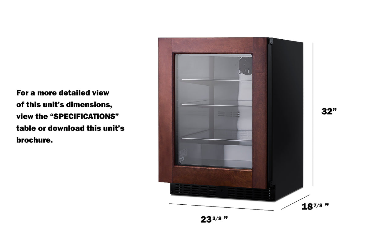 24" Wide Built-In Beverage Center, ADA Compliant (Panel Not Included)