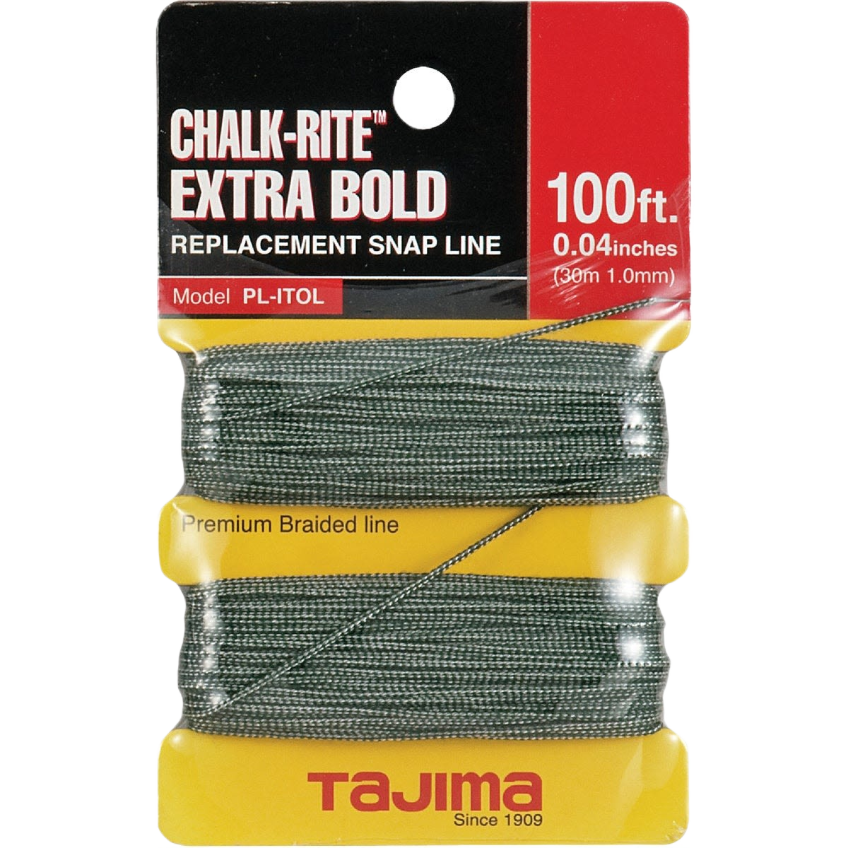 Tajima 100 ft braided replacement snap line for chalk reels in hand and woodworking tools collections under $25