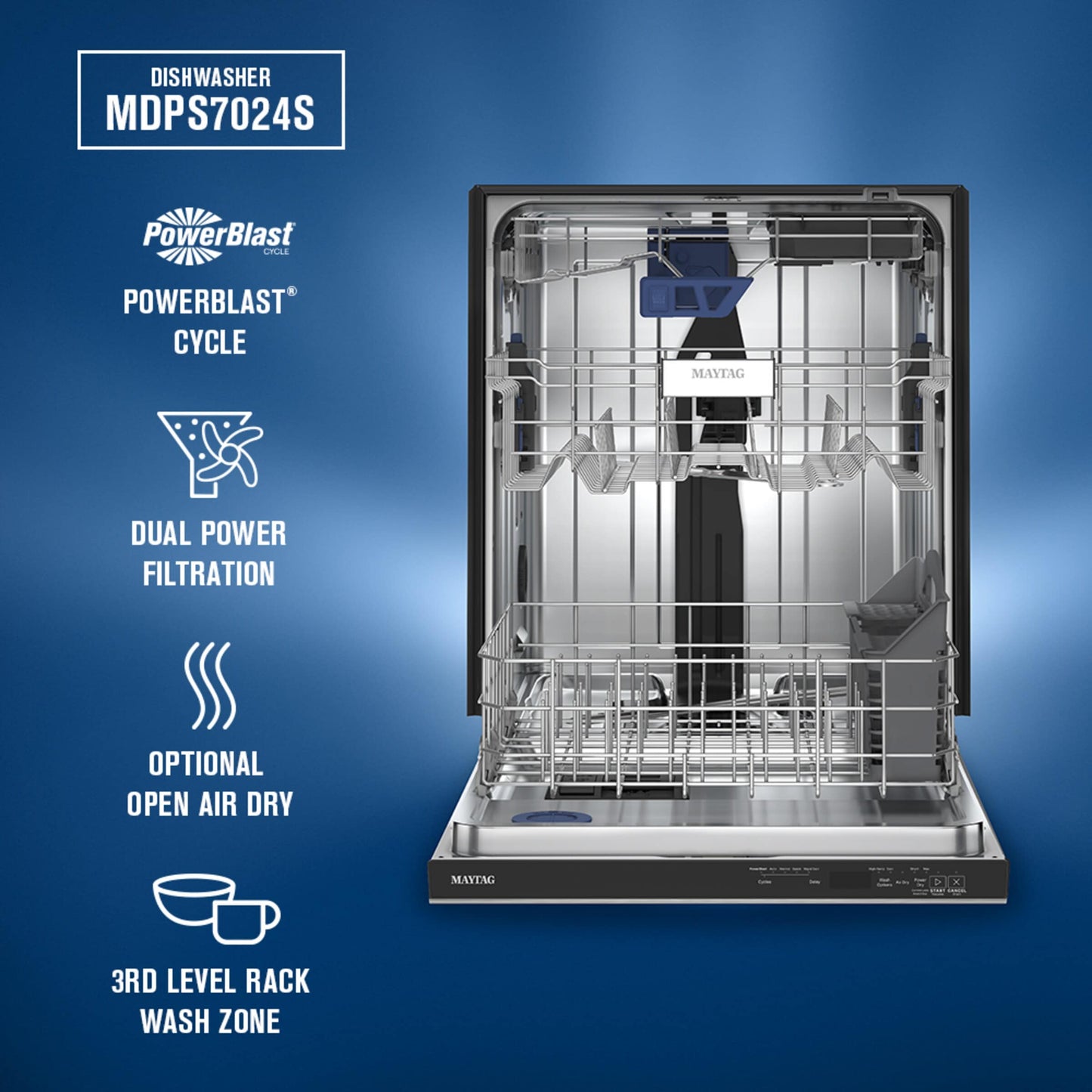 24" Top Control Dishwasher with PowerBlast® Cycle and PowerDry