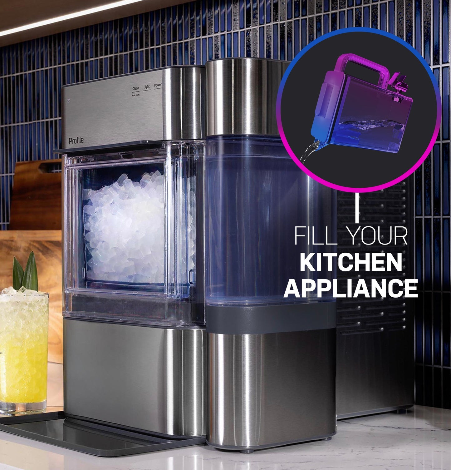 GE Profile™ ENERGY STAR® 23.2 Cu. Ft. Smart Counter-Depth Fingerprint Resistant 4-Door French-Door Refrigerator