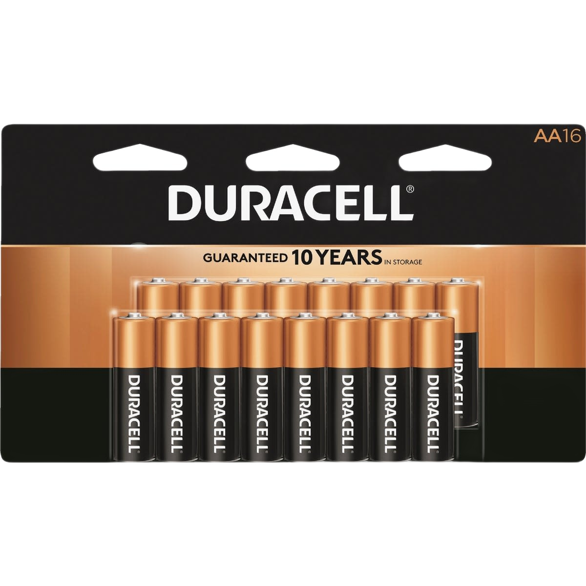 Copper and black AA alkaline batteries pack of 16 for household, electrical, and home improvement use under $50