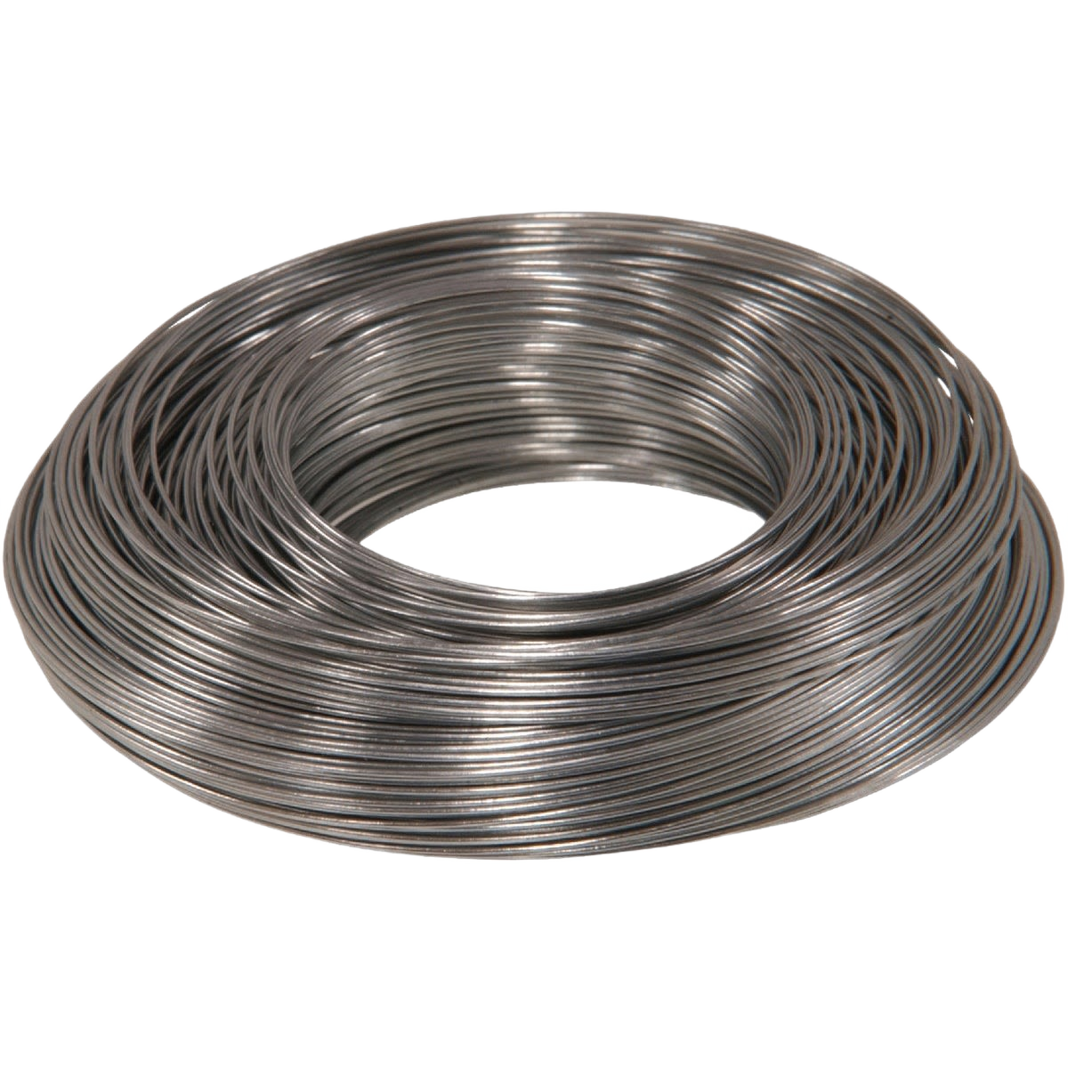 Coiled galvanized steel wire for general purpose use in hardware, fasteners, clips, and home improvement projects