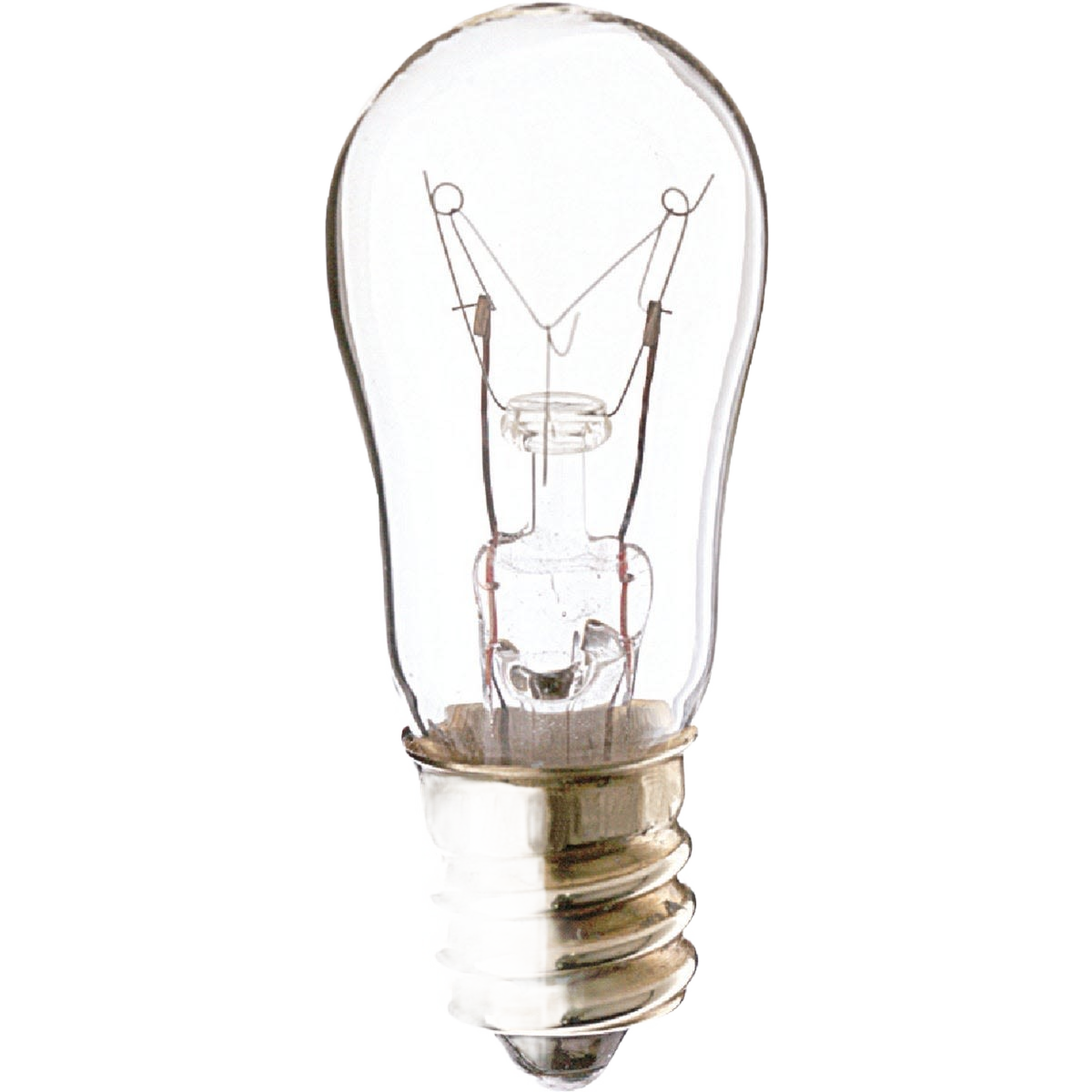 Clear incandescent indicator bulb with metal screw base for lighting and electrical home improvement projects
