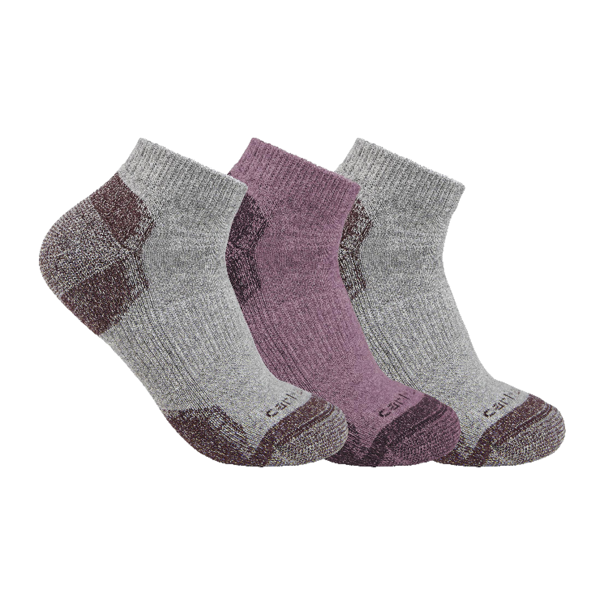 Carhartt Midweight Cotton Blend Low Cut Sock 3 Pack - Assorted, Medium