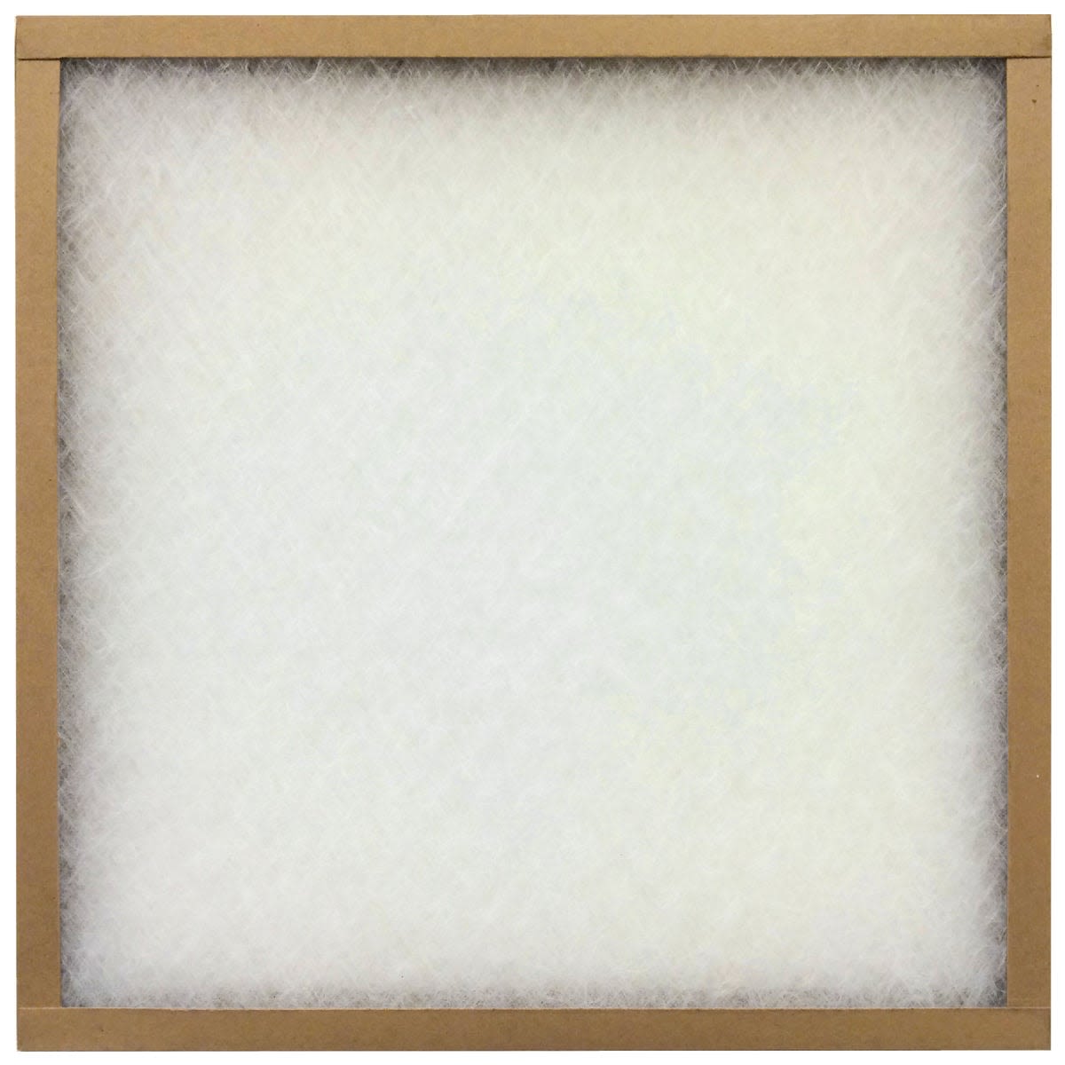 White furnace air filter with brown frame for heating and cooling systems in air conditioners and fans collections