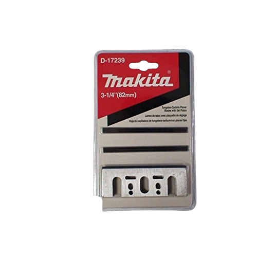 Makita tungsten-carbide planer blade pack with protective plastic case for tools and home improvement tasks