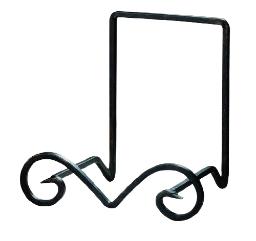 Small black metal bowl stand with elegant curled legs for home accents and decor displays under 50 dollars