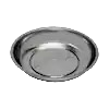 Stainless steel 6-inch magnetic tray for secure small parts storage in workshop organization and tool storage collections