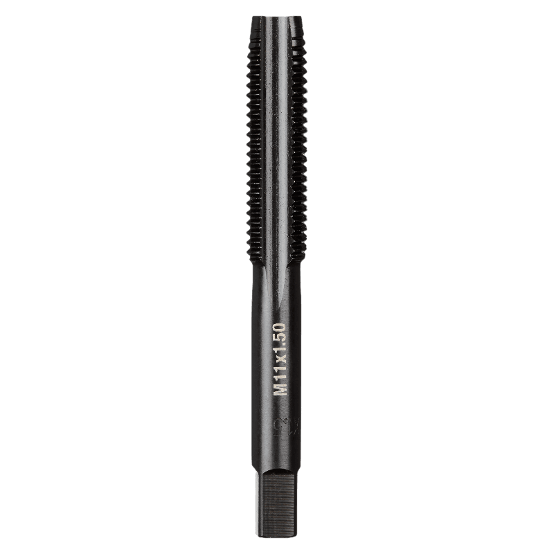 Metric straight flute plug tap with M11-1.50 mm threading for precision threading in home improvement projects
