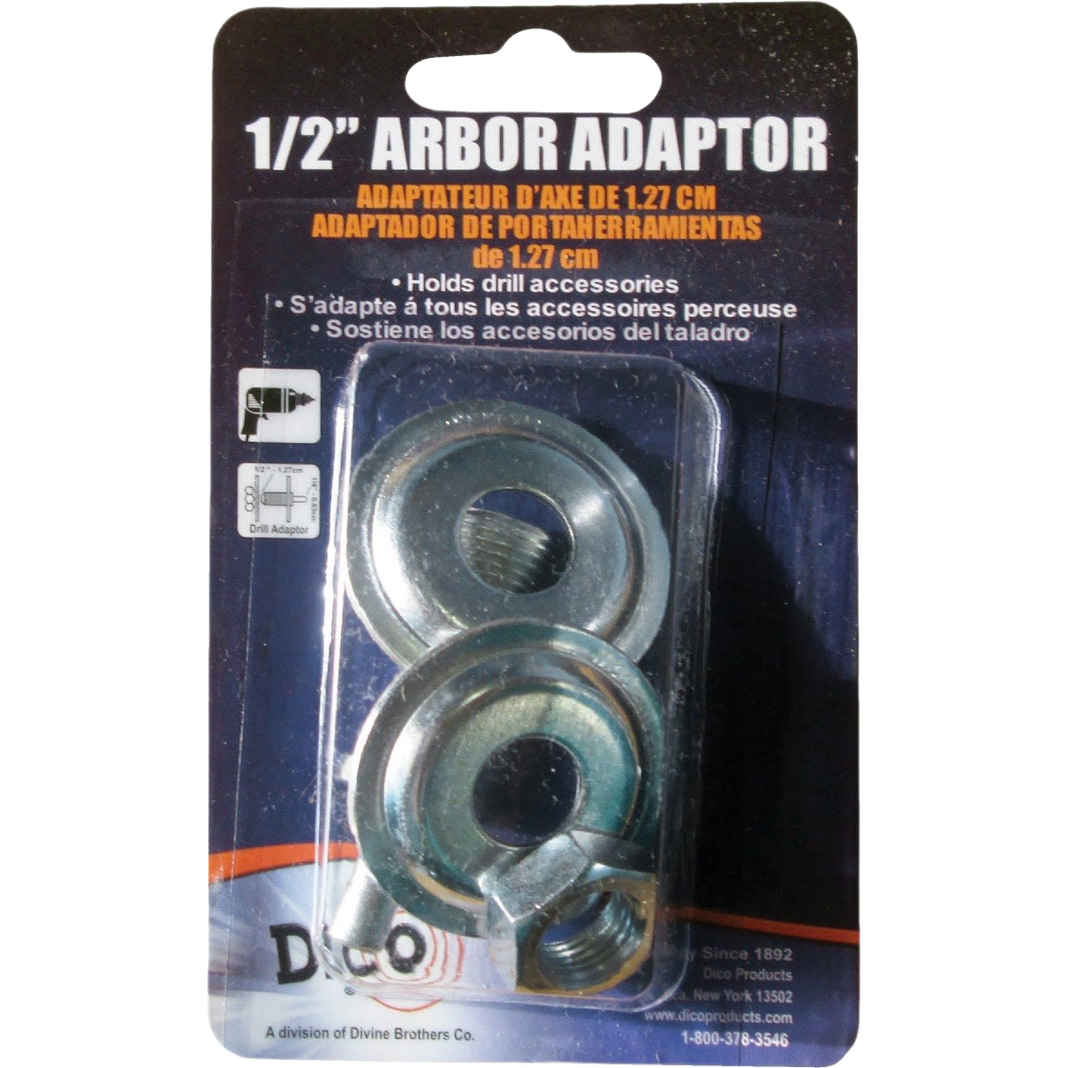 Metal arbor adapter set for drill accessories, designed for tools and home improvement projects