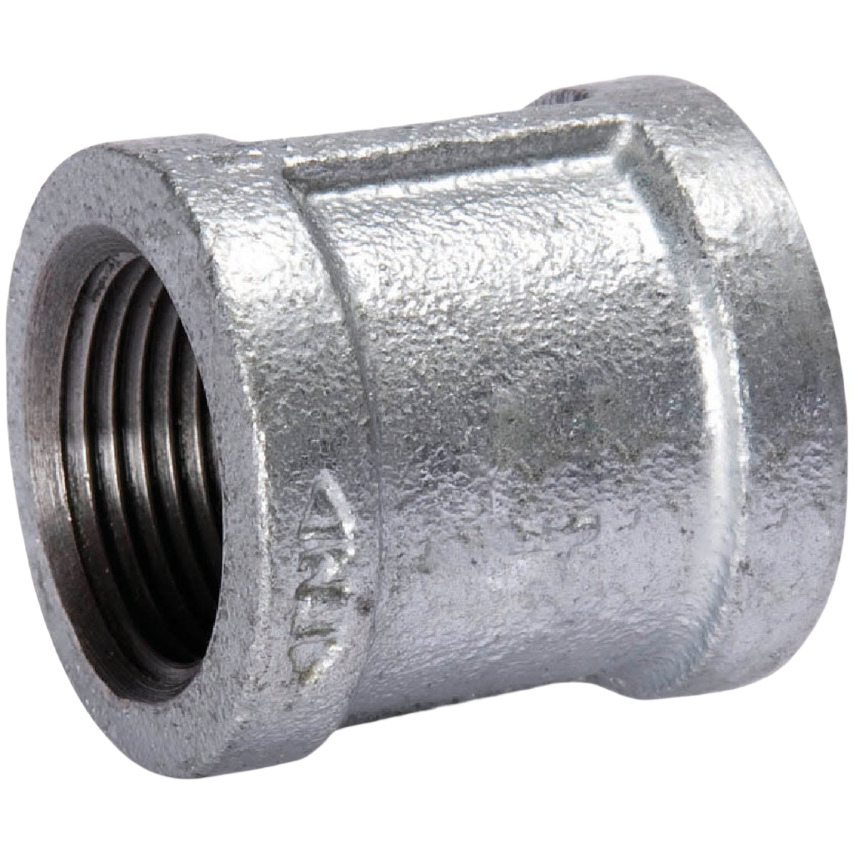 Galvanized malleable iron pipe coupling fitting with female pipe threads for plumbing and galvanized fittings collections under $50