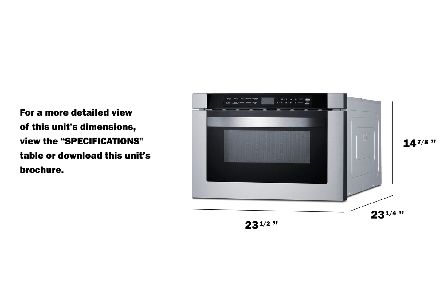 24" Wide Built-In Drawer Microwave