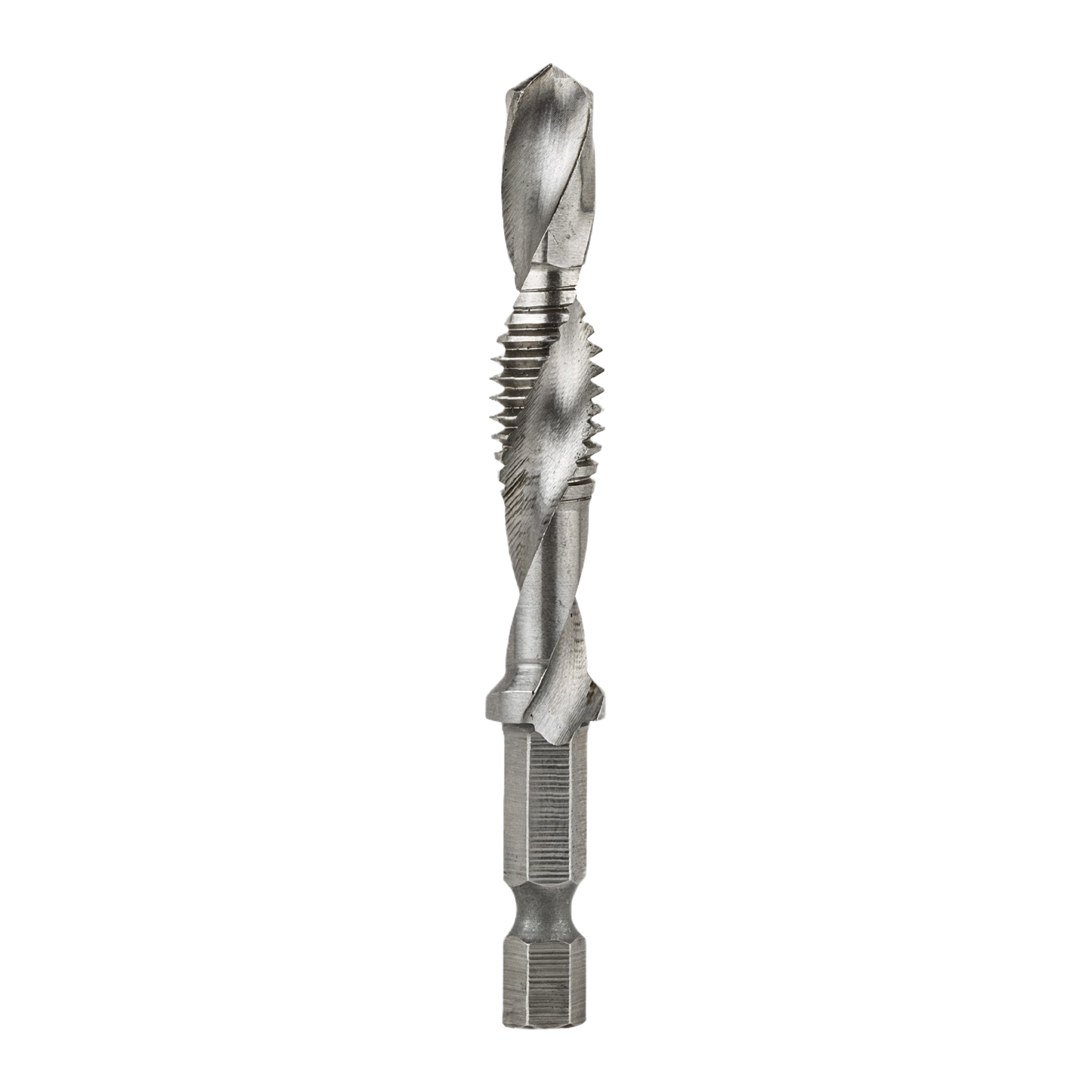 Silver hex shank drill and tap bit designed for impact drivers in Tool Accessories and Power Tool collections under $50
