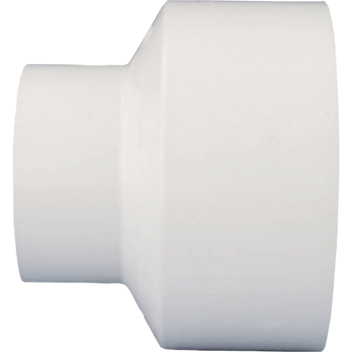 White PVC reducing coupling with 4-inch by 2-inch hubs for plumbing and pipes & fittings under $50 collections