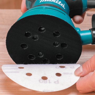Makita 5-inch round hook and loop backing pad with 8 dust extraction holes for power tools under $50 collection