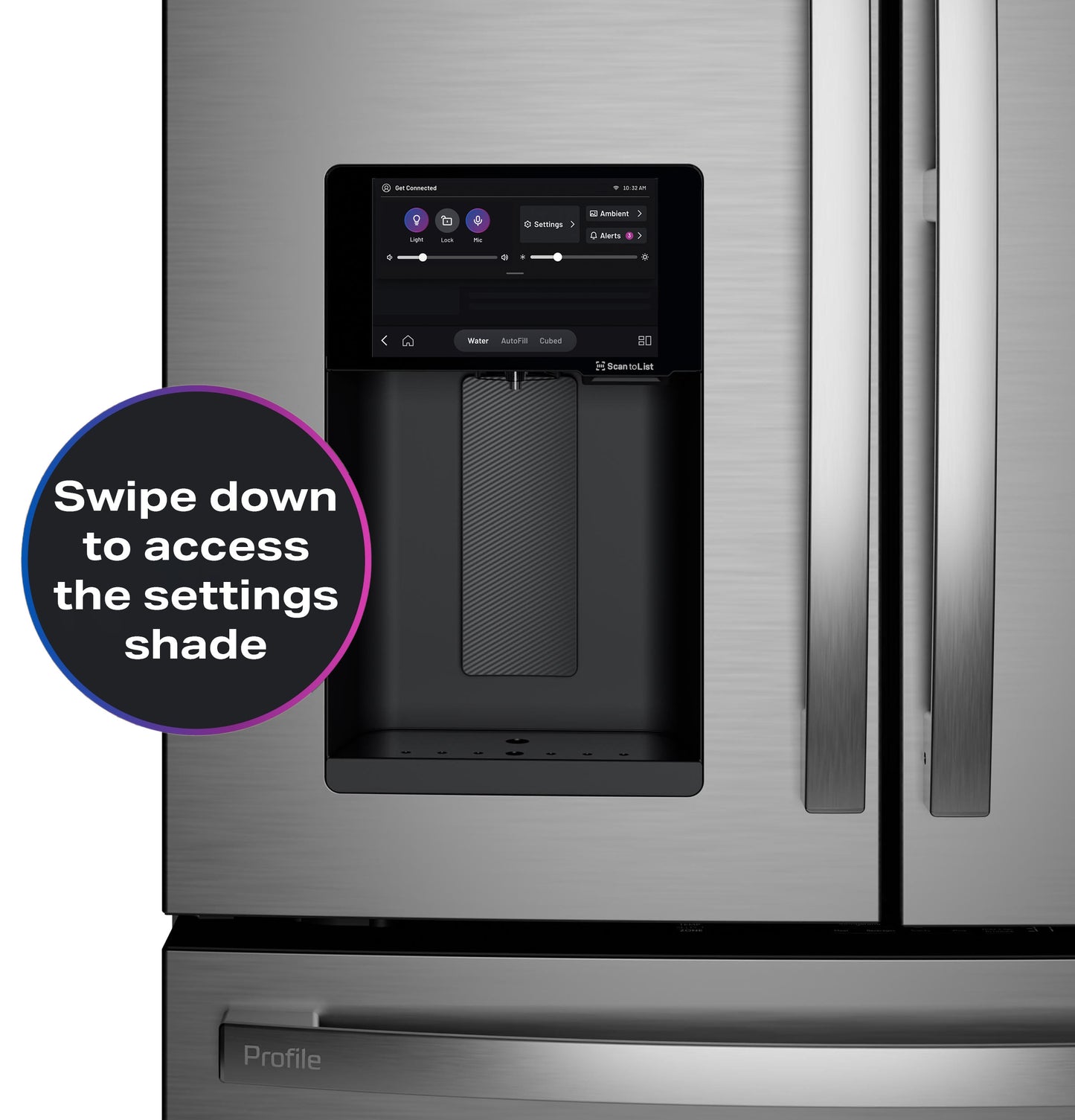 GE Profile™ ENERGY STAR® 22.4 Cu. Ft. Smart Counter-Depth 4-Door French-Door Refrigerator with Kitchen Assistant™