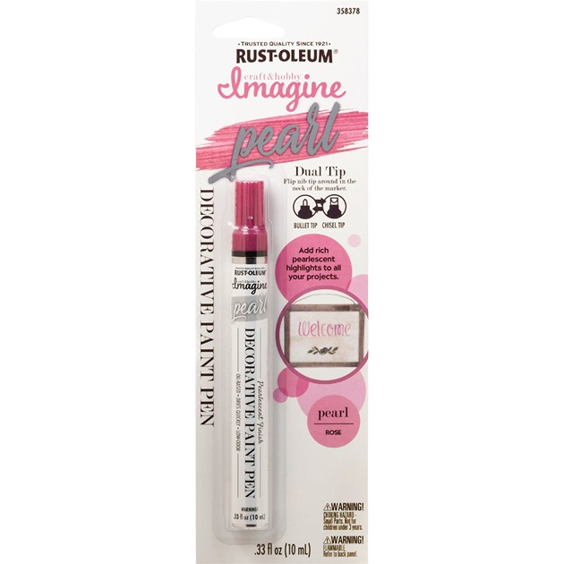 Rose pearl decorative paint pen with dual tip for craft projects in specialty paint and supplies under $50