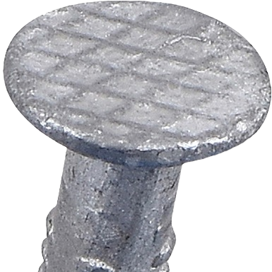 Close-up of textured galvanized metal seat spring fastener for hardware and home improvement projects