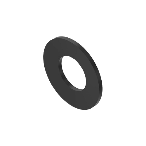 Black concave washer designed for agricultural equipment and general home improvement tools applications
