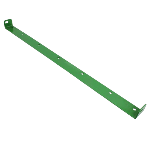 Long green steel auger blade for snow blower with multiple mounting holes for home improvement and tools use
