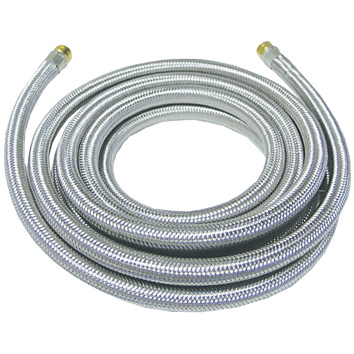 Flexible braided stainless steel hose with brass fittings for plumbing and faucet repair projects under $50