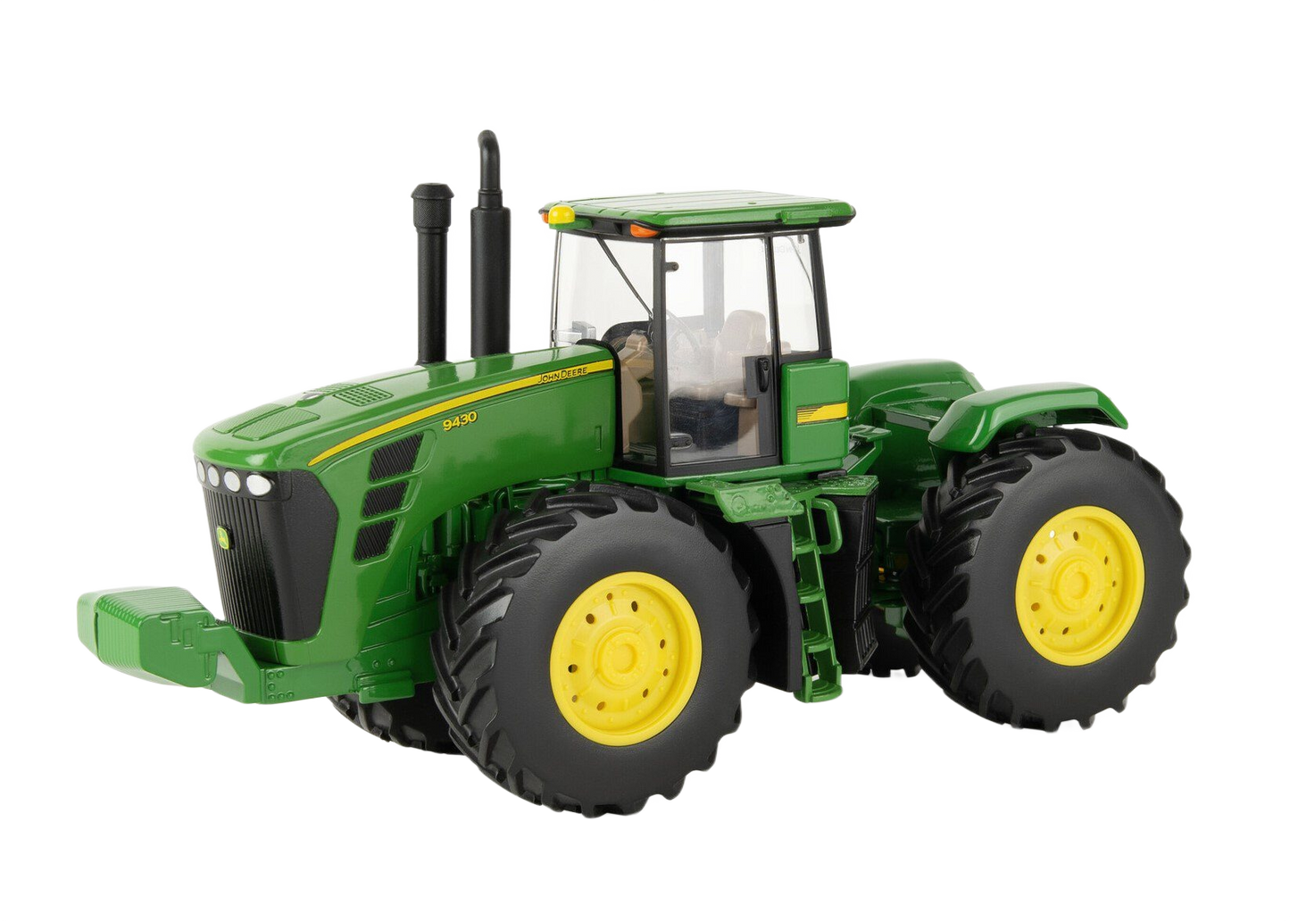 Green and yellow 1/32 scale tractor toy with detailed cabin and front weights from Vehicles & Remote Controlled Toys collection