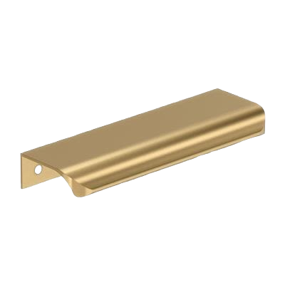 Champagne bronze cabinet edge pull with streamlined minimalist design for hardware and furniture accessories collections