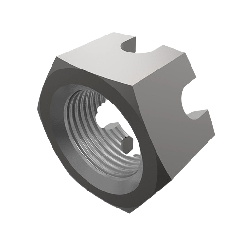 Slotted hex nut with durable metal construction for John Deere parts and accessories in home improvement collections under $50