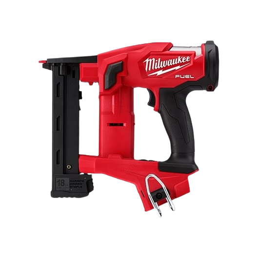 Red and black cordless stapler for fastening tasks in woodworking hand tools and air tools collections