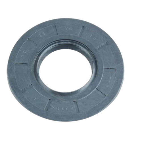 Round black oil seal designed for machinery maintenance and repair in tools and home improvement projects